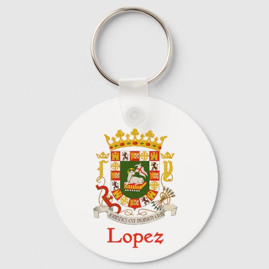 Lopez-schild van Puerto Rico Sleutelhanger (Voorkant)
