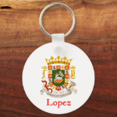 Lopez-schild van Puerto Rico Sleutelhanger (Voorkant)