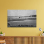 Lopez, WA - Uitzicht Turtle Back Mountain op afsta Canvas Afdruk (Insitu (Woonkamer))