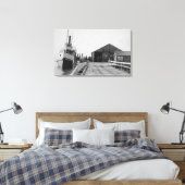 Lopez, WA - Uitzicht van de SS-Islander in City Do Canvas Afdruk (Insitu (Slaapkamer))