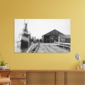 Lopez, WA - Uitzicht van de SS-Islander in City Do Canvas Afdruk (Insitu (Woonkamer))