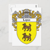 Lopez-wapenschild (gemanteld) briefkaart (Voorkant / Achterkant)