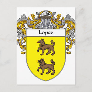 Lopez-wapenschild (gemanteld) briefkaart