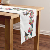 Lophornis Hummingbird Birds Flowers Table Runner Medium Tafelloper (Voorbeeld)