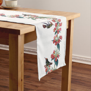 Lophornis Hummingbird Birds Flowers Table Runner Medium Tafelloper