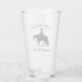 Loping Black Western Pleasure Horse Silhouette Glas (Achterkant)