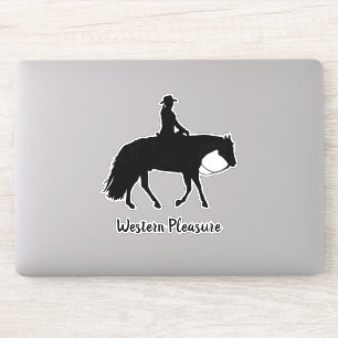 Loping Zwart Western Plezier Paard Silhouet Sticker