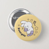 Loppitokki Konijntje Omhelzende Schorpioen Zodiac  Ronde Button 5,7 Cm (Voorkant /achterkant)