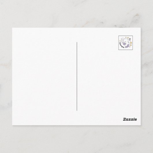 Loppitokki's Kosmische Schorpioen Patroon: Konijne Briefkaart (Achterkant)
