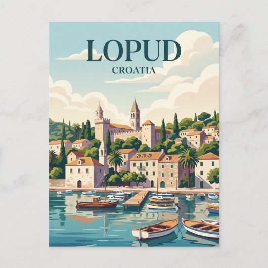 Lopud-eiland Kroatië Briefkaart (Voorkant)