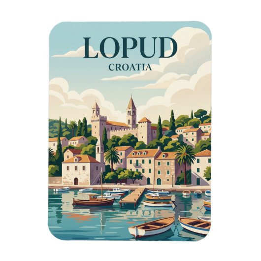Lopud eiland Kroatië Magneet (Verticaal)