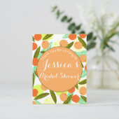 Loquat Fruit Patroon Bruids Shower Perzik Bedankt RSVP Kaartje (Staand voorkant)