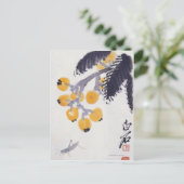 Loquats en een Grasshopper Briefkaart (Staand voorkant)