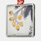 Loquats en een sprinkhaan metalen ornament (Links)