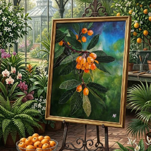 Loquats in April Spring-schilderij van Alfred Fox Poster