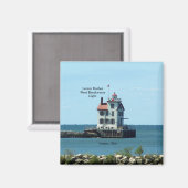 Lorain Harbour West Breakwater Light manget Magneet (Voorkant / Achterkant)