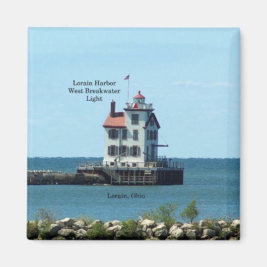 Lorain Harbour West Breakwater Light manget Magneet (Voorkant)
