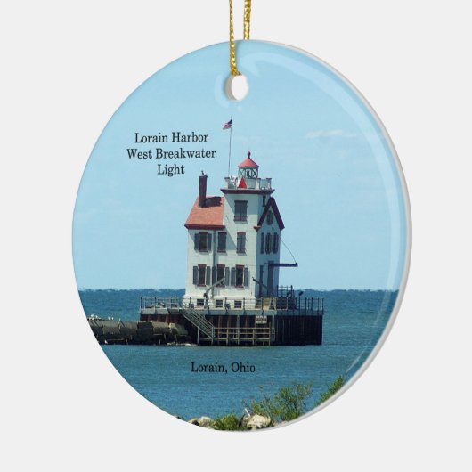 Lorain Harbour West Breakwater Light ornament (Links)