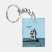Lorain Harbour West Breakwater Light-sleutelketen Sleutelhanger (Voorkant Links)