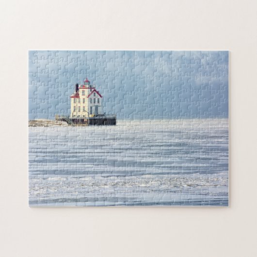 Lorain Lighthouse in Winter Legpuzzel (Horizontaal)