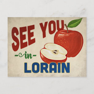 Lorain Ohio Apple - Vintage Travel Briefkaart