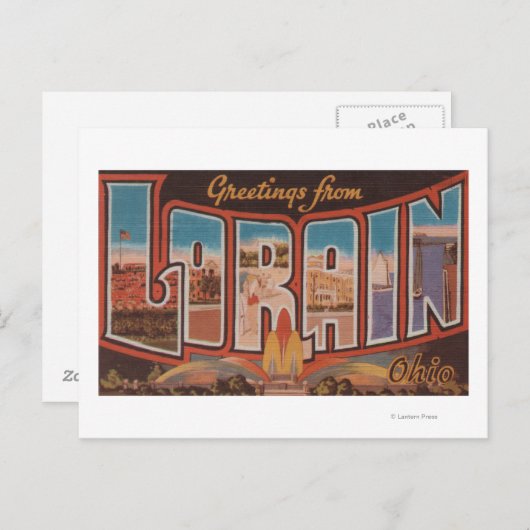 Lorain, OhioLarge Letter ScenesLorain, OH Briefkaart (Voorkant / Achterkant)