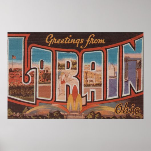 Lorain, OhioLarge Letter ScenesLorain, OH Poster (Voorkant)