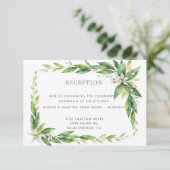 L'Orangerie Huwelijksreceptiekaart Kaart (Staand voorkant)