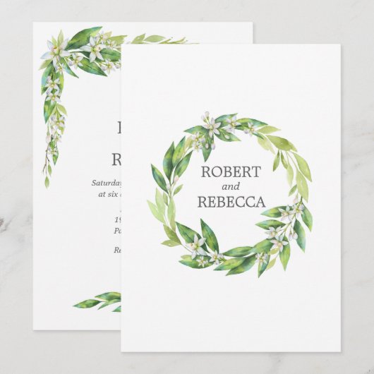 L'orangerie Huwelijksuitnodiging Kaart (Voorkant / Achterkant)