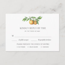 L'Orangerie Wedding RSVP-kaart