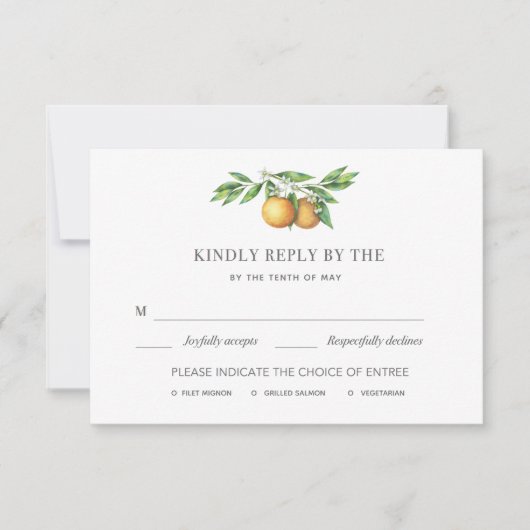 L'Orangerie Wedding RSVP-kaart RSVP Kaartje (Voorkant)