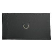 Lorbeerkranz Laurel wreath Ährenkranz black-gold Kussensloop (Achterkant)