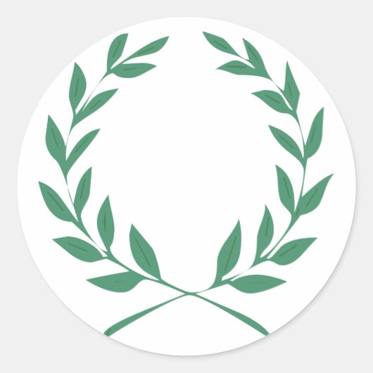 Lorbeerkranz Ronde Sticker (Voorkant)