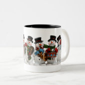 L'Orchestre des Bonhommes de Neige Tweekleurige Koffiemok (Voorkant rechts)