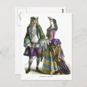 Lord and lady 18th Century Mode Briefkaart (Voorkant / Achterkant)