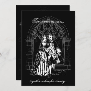 Lord and Lady Gothic Wedding Invitations Kaart
