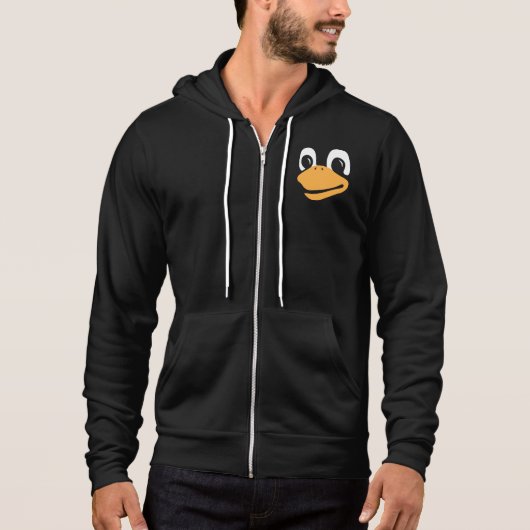 Lord and Savior Tux Penguin Linux Mascot Face Hoodie (Voorkant)