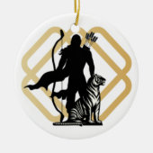 Lord Ayyappan Keramisch Ornament (Voorkant)