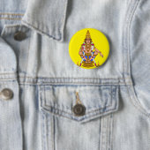 Lord Ayyappan Knop Ronde Button 5,7 Cm (In situ)
