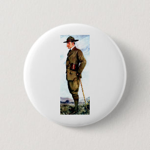 Lord Baden-Powell - stichter van de couting Ronde Button 5,7 Cm