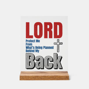 Lord Bescherm Me Christelijk Gelooft Shirt Ontwerp Acryl Bord