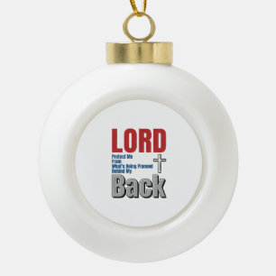 Lord Bescherm Me Christelijk Gelooft Shirt Ontwerp Keramische Bal Ornament