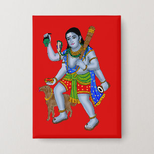 Lord Bhairava Knop Button