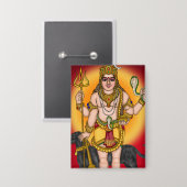 Lord Bhairava Retro Knop Button (Voorkant / Achterkant)