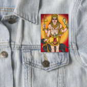 Lord Bhairava Retro Knop Button (Insitu)