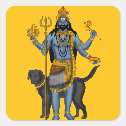Lord Bhairava-sticker Vierkante Sticker (Voorkant)