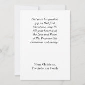 Lord Bless You Bible Elegant Red-kerstflat Feestdagenkaart (Achterkant)