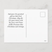 Lord Bless You Bijbellegant kerstrood goud Feestdagenkaart (Achterkant)