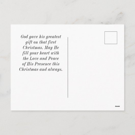 Lord Bless You Bijbellegant kerstrood goud Feestdagenkaart (Achterkant)