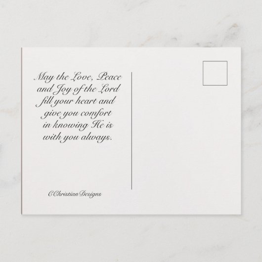 Lord Bless You Numbers 6:24-26 Scripture Briefkaart (Achterkant)